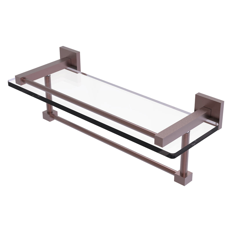 Montero Collection Gallery Rail Glass Shelf with Towel Bar