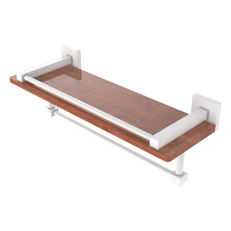 Montero Collection IPE Ironwood Shelf with Gallery Rail and Towel Bar