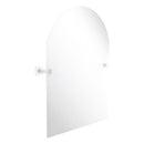 Montero Collection Contemporary Frameless Arched Top Tilt Mirror with Beveled Edge