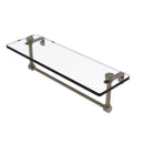 Glass Vanity Shelf with Integrated Towel Bar