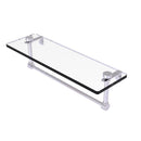 Glass Vanity Shelf with Integrated Towel Bar