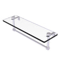 Glass Vanity Shelf with Integrated Towel Bar