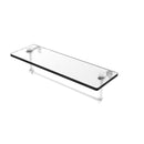 Glass Vanity Shelf with Integrated Towel Bar