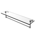 Glass Vanity Shelf with Integrated Towel Bar