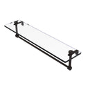 Glass Vanity Shelf with Integrated Towel Bar