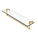 Glass Vanity Shelf with Integrated Towel Bar