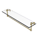 Glass Vanity Shelf with Integrated Towel Bar