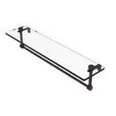 Glass Vanity Shelf with Integrated Towel Bar