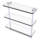 Triple Tiered Glass Shelf with Integrated Towel Bar