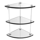 脡tag猫re de coin en verre 脿 trois niveaux