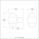 Bouton d'armoire de 1-1/2 po (2