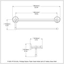 Prestige Skyline Collection Paper Towel Holder with Gallery Glass Shelf
