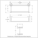 Prestige Skyline Collection Tempered Double Glass Shelf with Gallery Rail
