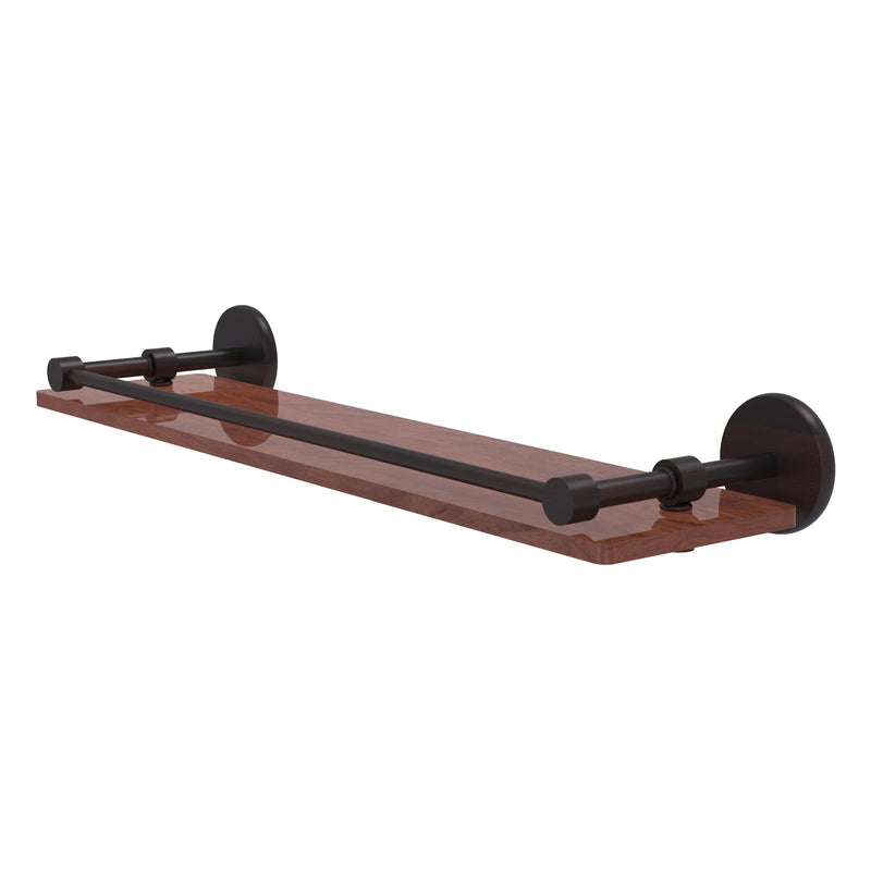 Prestige Skyline Collection Solid IPE Ironwood Shelf with Gallery Rail