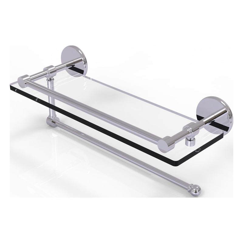 Prestige Skyline Collection Paper Towel Holder with Gallery Glass Shelf