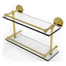 Prestige Skyline Collection Tempered Double Glass Shelf with Gallery Rail