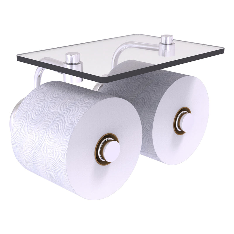 Prestige Skyline Porte-papier de toilette  2 rouleaux avec 茅tag猫re en verre