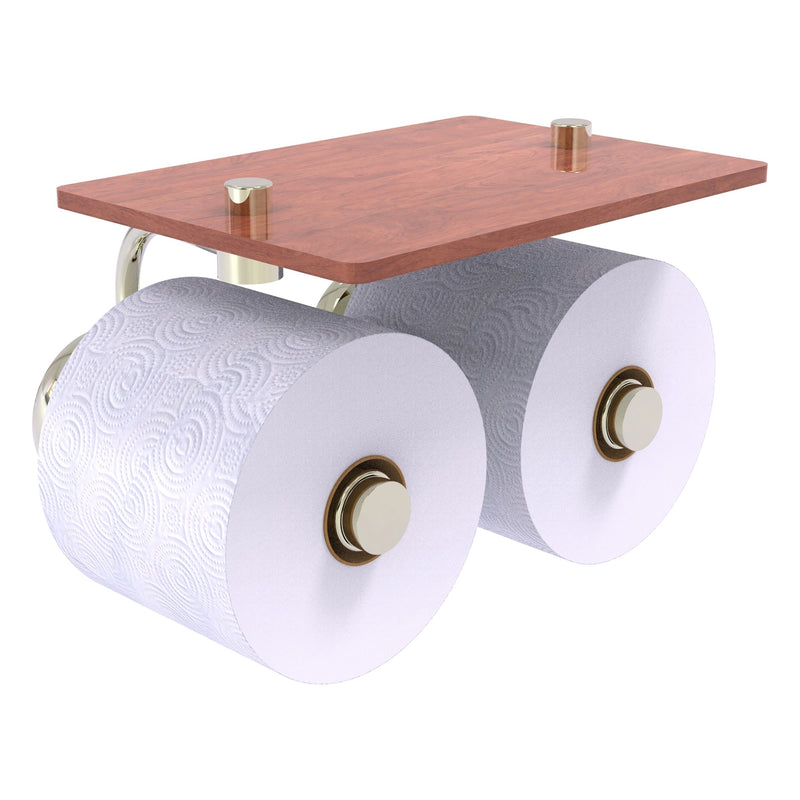Prestige Skyline Porte-papier de toilette  2 rouleaux avec 茅tag猫re en bois