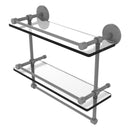 Prestige Skyline Collection Gallery Double Glass Shelf with Towel Bar