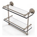 Prestige Skyline Collection Gallery Double Glass Shelf with Towel Bar