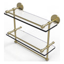 Prestige Skyline Collection Gallery Double Glass Shelf with Towel Bar