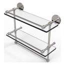 Prestige Skyline Collection Gallery Double Glass Shelf with Towel Bar