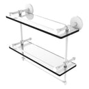 Prestige Skyline Collection Gallery Double Glass Shelf with Towel Bar