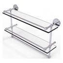 Prestige Skyline Collection Gallery Double Glass Shelf with Towel Bar