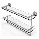Prestige Skyline Collection Gallery Double Glass Shelf with Towel Bar