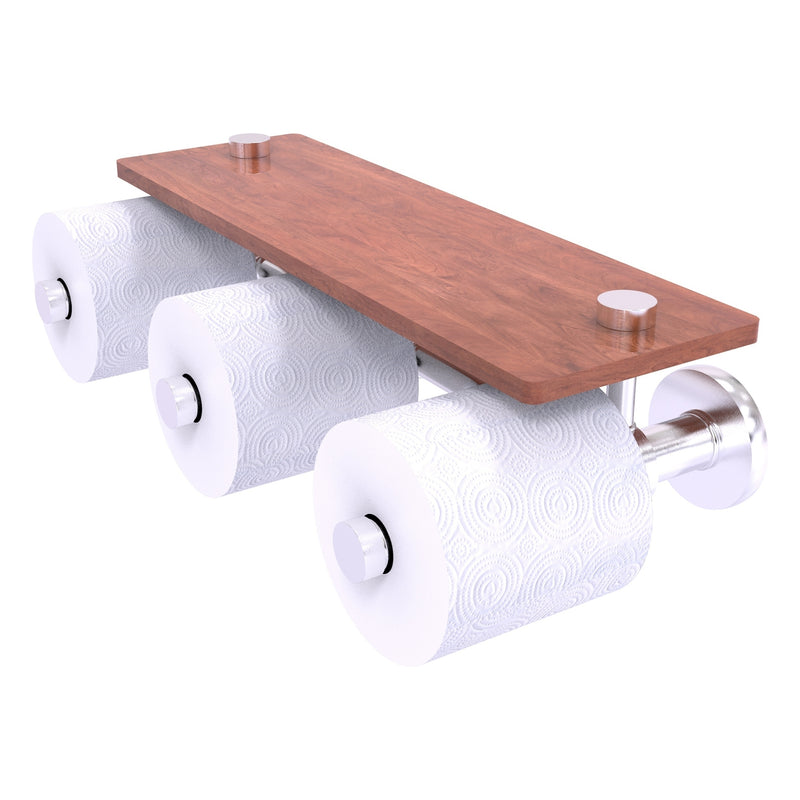 Prestige Skyline Porte-papier de toilette horizontal  3 rouleaux de r茅serve avec 茅tag猫re en bois