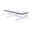 Prestige Skyline Porte-papier de toilette horizontal  3 rouleaux de r茅serve avec 茅tag猫re en verre