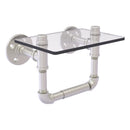 Pipeline Collection Toilet Tissue Holder with Glass Shelf