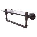 Pipeline Collection Glass Shelf with Towel Bar