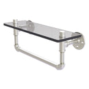 Pipeline Collection Glass Shelf with Towel Bar