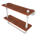Pipeline Collection Double Ironwood Shelf with Towel Bar