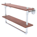 Pipeline Collection Double Ironwood Shelf with Towel Bar