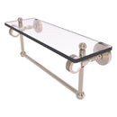 Pacific Grove Collection Glass Shelf with Towel Bar with Dotted Accents