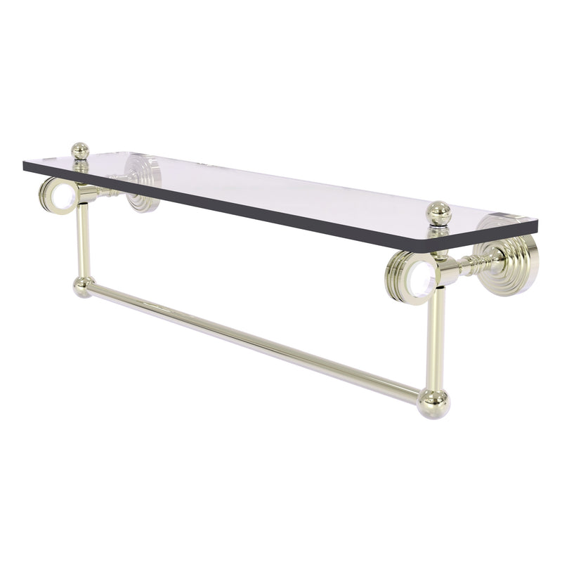 Pacific Grove Collection Glass Shelf with Towel Bar with Dotted Accents