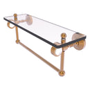 Pacific Grove Collection Glass Shelf with Towel Bar with Grooved Accents