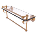 Pacific Grove Collection Glass Shelf with Gallery Rail and Towel Bar with Grooved Accents