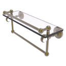 Pacific Grove Collection Glass Shelf with Gallery Rail and Towel Bar with Twisted Accents