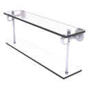 Pacific Grove Collection Two Tiered Glass Shelf with Smooth Accents