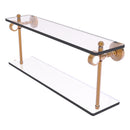 Pacific Grove Collection Two Tiered Glass Shelf with Grooved Accents