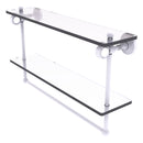 Pacific Grove Collection Double Glass Shelf  with Towel Bar with Smooth Accents