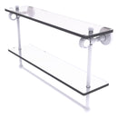 Pacific Grove Collection Double Glass Shelf  with Towel Bar with Grooved Accents
