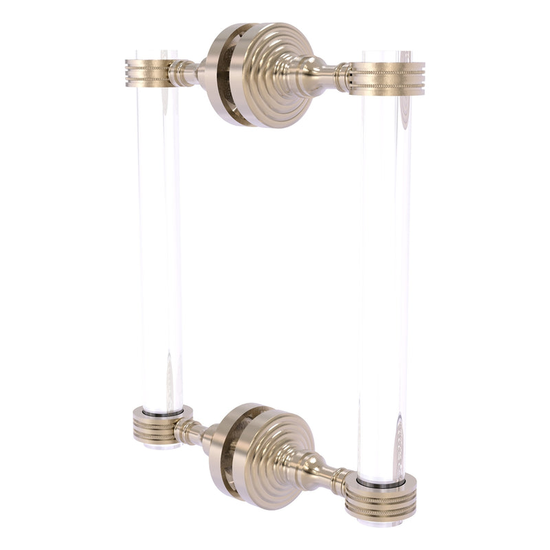 Pacific Grove Collection Back to Back Shower Door Pull with Dotted Accents