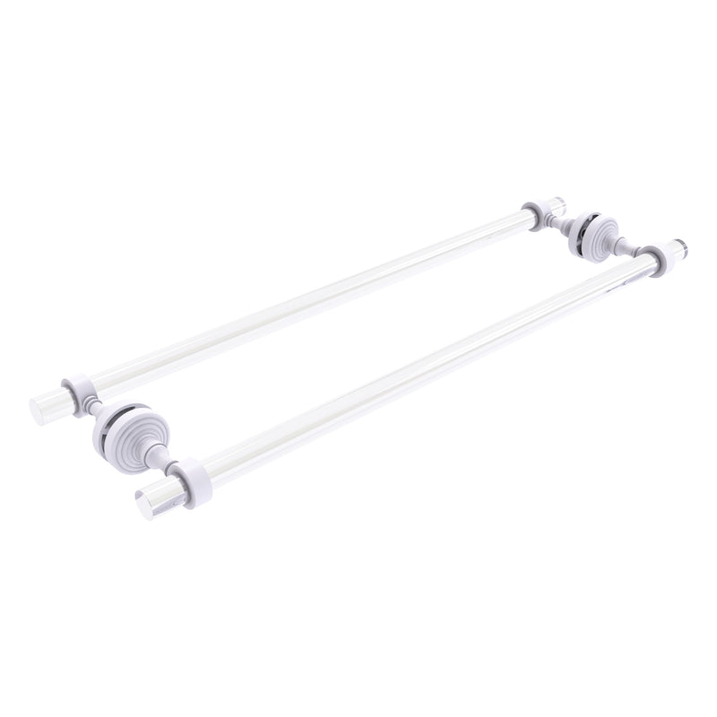 Pacific Grove Collection Back to Back Shower Door Towel Bar with Smooth Accents