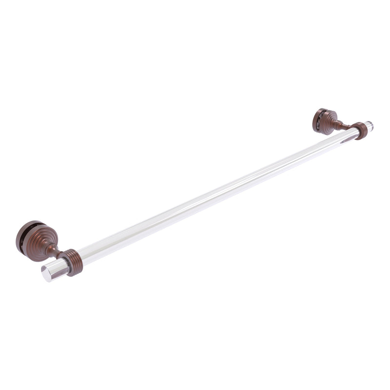 Pacific Grove Collection Shower Door Towel Bar with Grooved Accents