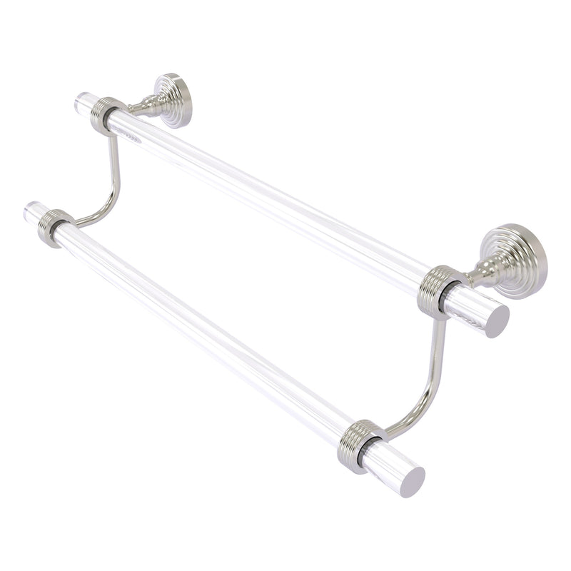 Pacific Grove Collection Double Towel Bar with Grooved Accents