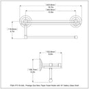 Prestige Que New Paper Towel Holder with Gallery Glass Shelf